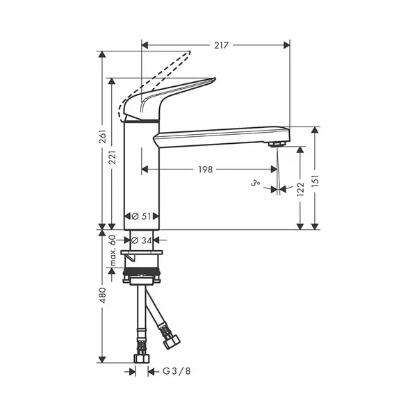 Кухонный смеситель 120, 1jet Hansgrohe Focus M42 (цвет - сталь) 71806800 Кухонный смеситель 120, 1jet Hansgrohe Focus M42 (цвет - сталь) 71806800