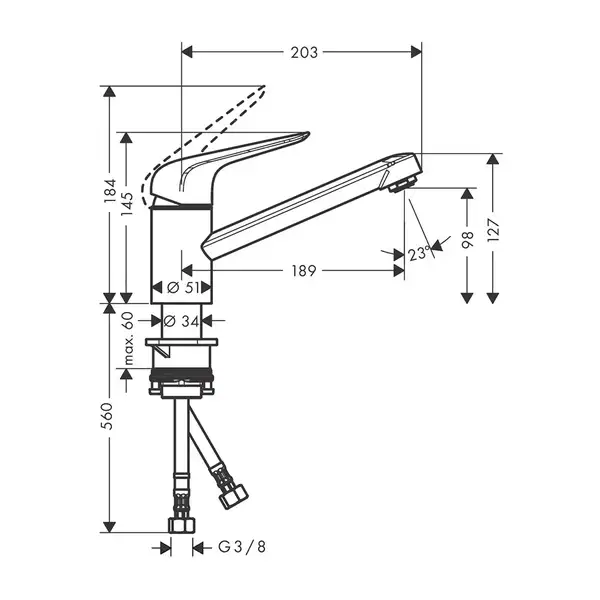 Кухонный смеситель 100, 1jet Hansgrohe Focus M42 (цвет - сталь) 71808800 Кухонный смеситель 100, 1jet Hansgrohe Focus M42 (цвет - сталь) 71808800