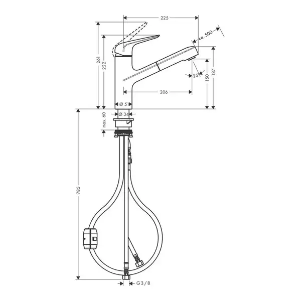Hansgrohe Focus M427-H150 Смеситель для кухни, хром (71814000) Hansgrohe Focus M427-H150 Смеситель для кухни, хром (71814000)