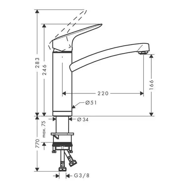 HANSGROHE Logis 160 Смеситель для кухни, хром (71833000) HANSGROHE Logis 160 Смеситель для кухни, хром (71833000)