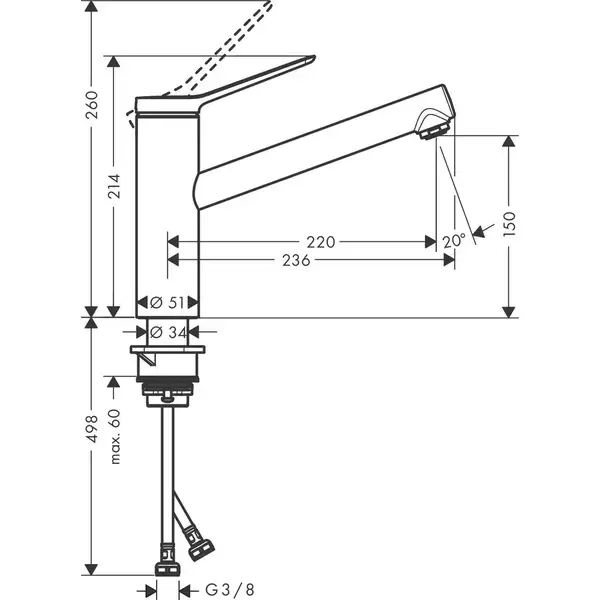 Hansgrohe Zesis M33 150 Смеситель для кухни, черный (74802670) Hansgrohe Zesis M33 150 Смеситель для кухни, черный (74802670)