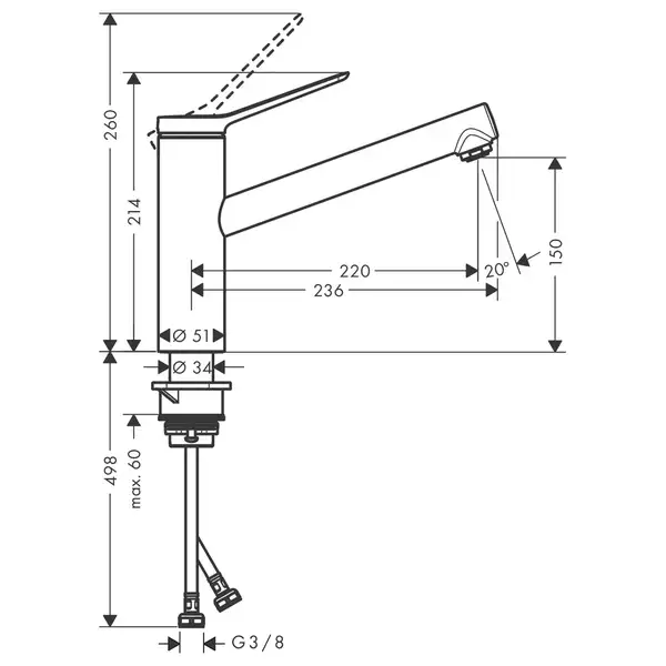 Hansgrohe Zesis M33 Кухонный смеситель, сталь (74802800) Hansgrohe Zesis M33 Кухонный смеситель, сталь (74802800)