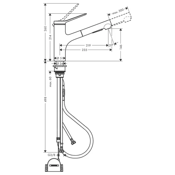 Hansgrohe Zesis M33 Смеситель для кухни, хром (74803000) Hansgrohe Zesis M33 Смеситель для кухни, хром (74803000)