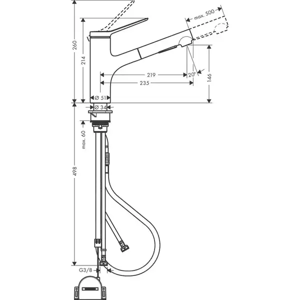 Hansgrohe Zesis M33 Смеситель для кухни, хром (74803000) Hansgrohe Zesis M33 Смеситель для кухни, хром (74803000)