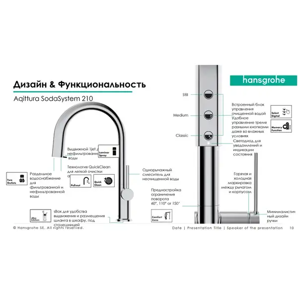Hansgrohe Aqittura M91 Смеситель для кухни, сталь (76826800) Hansgrohe Aqittura M91 Смеситель для кухни, сталь (76826800)