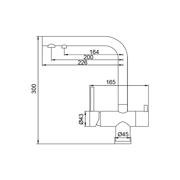 KOER KB-72001-01 Смеситель для кухни с фильтром, хром (KR3391)
