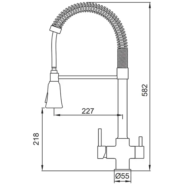 KOER KB-72025-01 Змішувач для кухні з питною водою (KR5014)