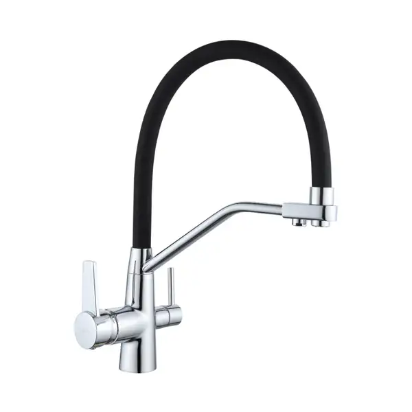 Смеситель для кухни MEXEN DUO BLACK CHROME на две воды (MEX-671701-07) Смеситель для кухни MEXEN DUO BLACK CHROME на две воды (MEX-671701-07)