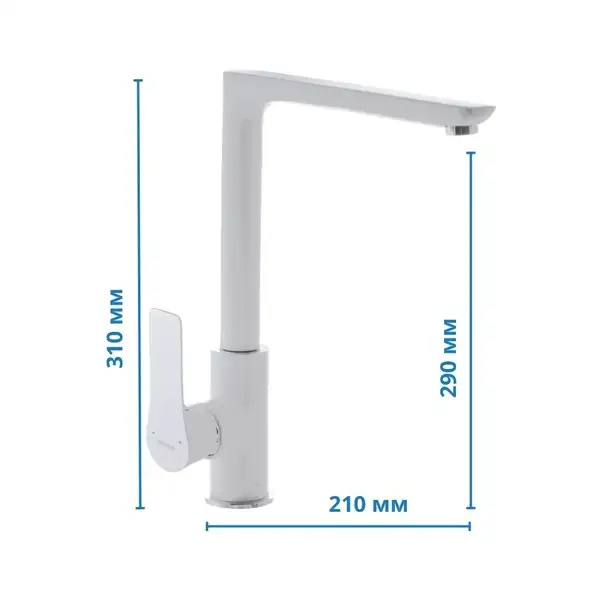 MIXXUS PREMIUM Eva 017 Змішувач для кухні, білий (MI5810) MIXXUS PREMIUM Eva 017 Змішувач для кухні, білий (MI5810)