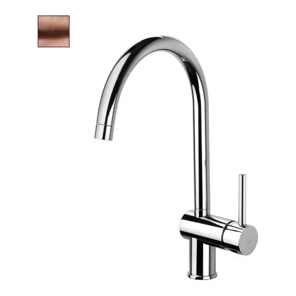 Змішувач для кухні Paffoni Light, з поворотним виливом, Brushed Copper (LIG280RMSP) Змішувач для кухні Paffoni Light, з поворотним виливом, Brushed Copper (LIG280RMSP)