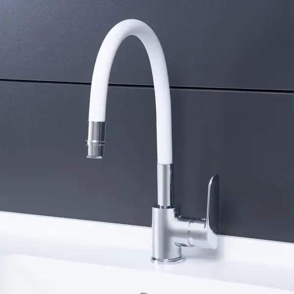 Смеситель для кухни Qtap Linea CRW 007F с рефлекторным изливом (QTLINCRW007F)