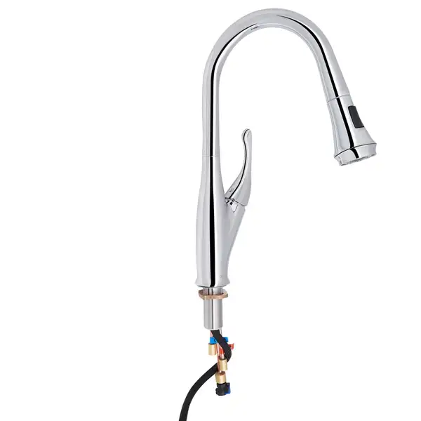 Смеситель для кухни Qtap Swan 9168103UN с выдвижным изливом (QTSWA9168103UN)