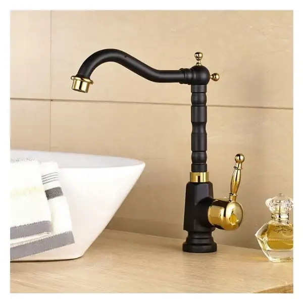 Смеситель для раковины (умывальника) REA BONA BONA OLD BLACK/GOLD (REA-B1183)
