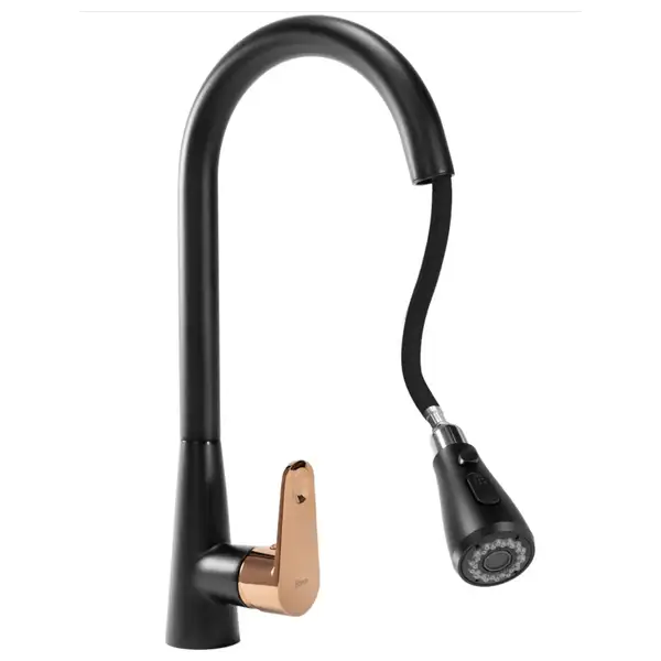 Смеситель для кухни REA MILD BLACK ROSE GOLD черный\розовое золото (REA-B4801) Смеситель для кухни REA MILD BLACK ROSE GOLD черный\розовое золото (REA-B4801)