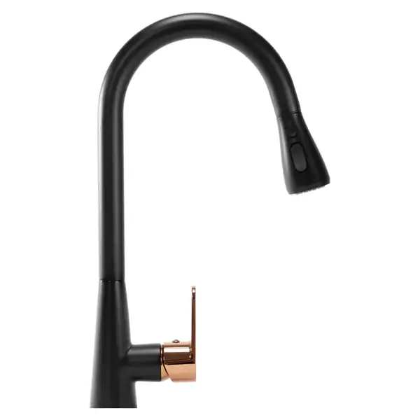 Смеситель для кухни REA MILD BLACK ROSE GOLD черный\розовое золото (REA-B4801) Смеситель для кухни REA MILD BLACK ROSE GOLD черный\розовое золото (REA-B4801)