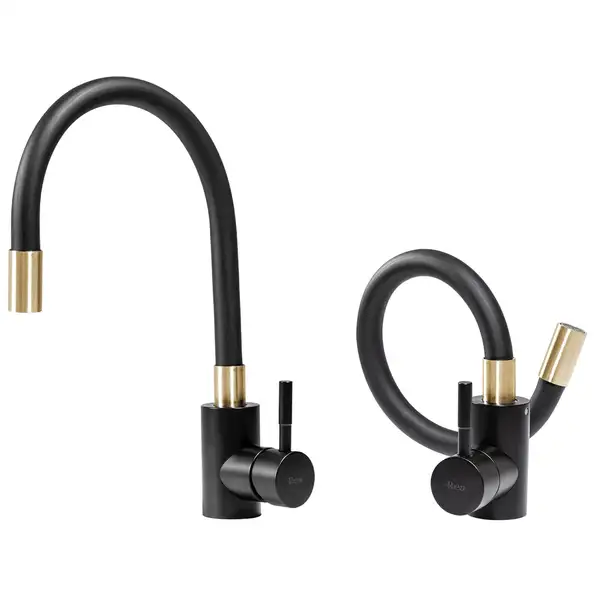 Змішувач для кухні REA CLEVER BLACK GOLD MATT чорний\матове золото (REA-B5219) Змішувач для кухні REA CLEVER BLACK GOLD MATT чорний\матове золото (REA-B5219)