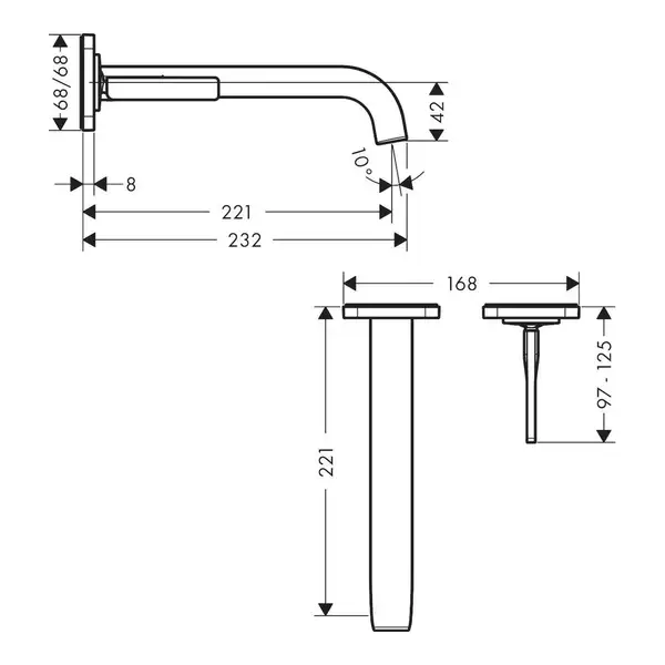 Axor Citterio E Змішувач для умивальника, Brushed Nickel (36106820) Axor Citterio E Змішувач для умивальника, Brushed Nickel (36106820)