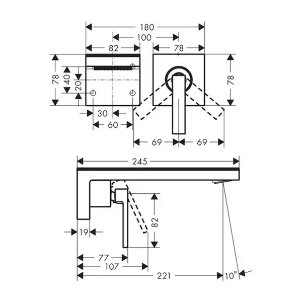 Axor MyEdition 221 Смеситель для умывальника, хром (47062000) Axor MyEdition 221 Смеситель для умывальника, хром (47062000)