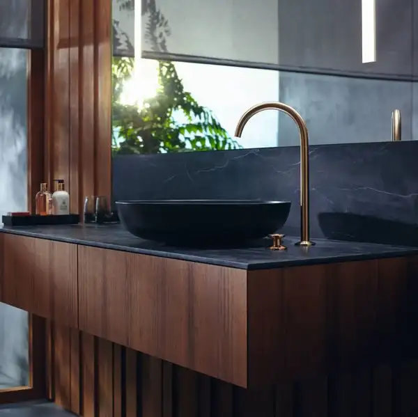 Змішувач для умивальника Axor Select 220 на 2 отвори із донним клапаном push-open, Matt Black (48060670)