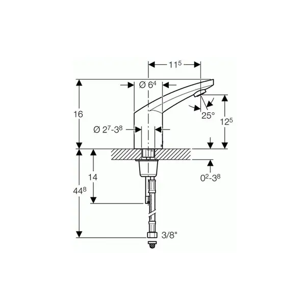 Geberit HyTronic Змішувач для умивальника, хром (116.135.21.1) Geberit HyTronic Змішувач для умивальника, хром (116.135.21.1)