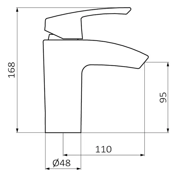 Змішувач для умивальника GRB Premier з донним клапаном, хром (50521500)