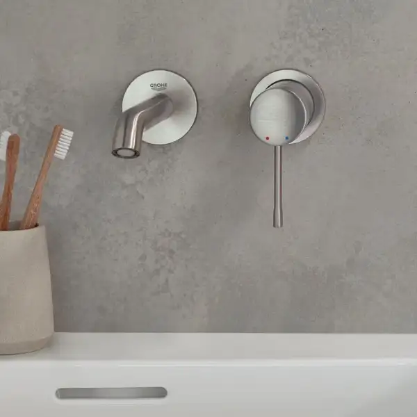 Змішувач для умивальника Grohe Essence New L-Size, зовнішня частина, дамаська сталь (19967DC1) Змішувач для умивальника Grohe Essence New L-Size, зовнішня частина, дамаська сталь (19967DC1)