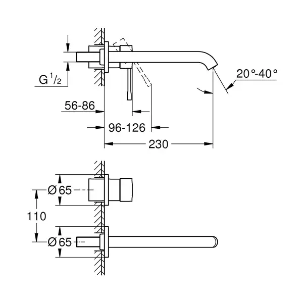 Змішувач для умивальника Grohe Essence New L-Size, зовнішня частина, дамаська сталь (19967DC1) Змішувач для умивальника Grohe Essence New L-Size, зовнішня частина, дамаська сталь (19967DC1)