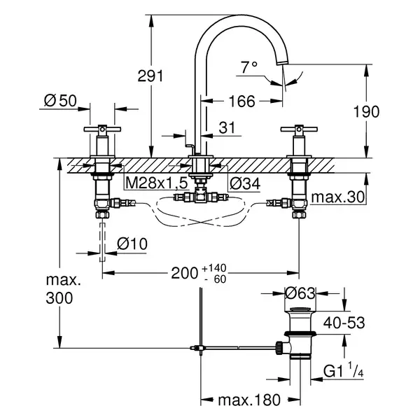 Змішувач для раковини Grohe Atrio M-Size (20008AL3) Змішувач для раковини Grohe Atrio M-Size (20008AL3)