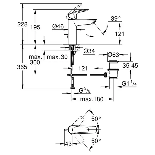 Grohe Eurosmart New Смеситель для раковины M, хром (23322003)