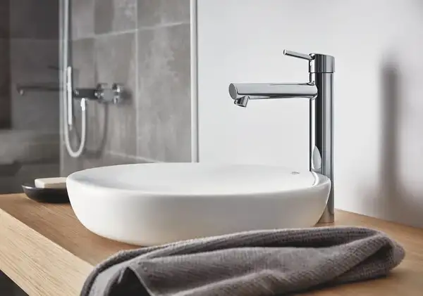 Смеситель для раковины высокий Grohe Concetto (цвет - хром), без донного клапана (23920001) фото 4 Aquada.com.ua