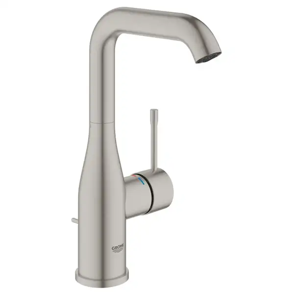 Змішувач для умивальника Grohe Essence New L-Size з донним клапаном, supersteel (24174DC1) Змішувач для умивальника Grohe Essence New L-Size з донним клапаном, supersteel (24174DC1)