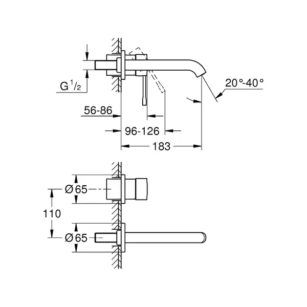 Grohe Essence M-Size Смеситель для умывальника, черный матовый (29192KF1) Grohe Essence M-Size Смеситель для умывальника, черный матовый (29192KF1)