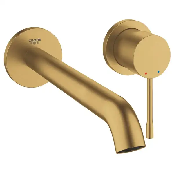 Змішувач для умивальника Grohe Essence New L-Size, зі стіни, на 2 отвори зовнішня частина, brushed cool sunrise (29193GN1) Змішувач для умивальника Grohe Essence New L-Size, зі стіни, на 2 отвори зовнішня частина, brushed cool sunrise (29193GN1)