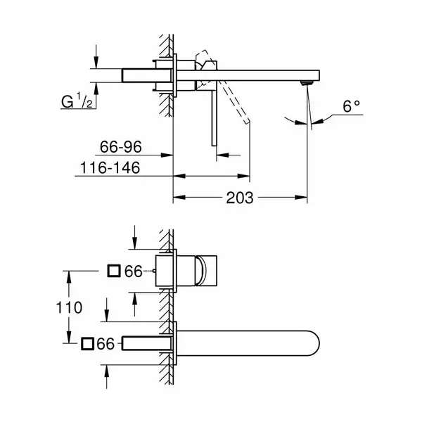 Grohe Plus Смеситель для раковины, L-Size, хром (29306003) Grohe Plus Смеситель для раковины, L-Size, хром (29306003)