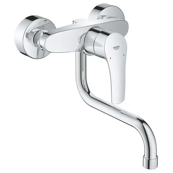 Змішувач для кухні Grohe Eurosmart настінний з виливом, хром (31391003) Змішувач для кухні Grohe Eurosmart настінний з виливом, хром (31391003)