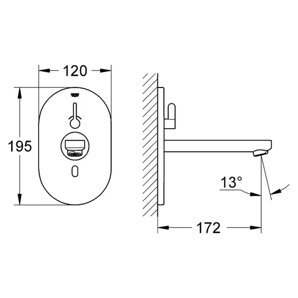 Інфрачервоний змішувач для раковини GROHE Eurosmart Cosmopolitan E 220V (36315000)
