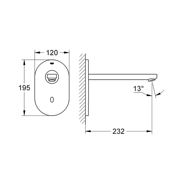Інфрачервоний кран для раковини GROHE Eurosmart Cosmopolitan E 220V (36334SD0)
