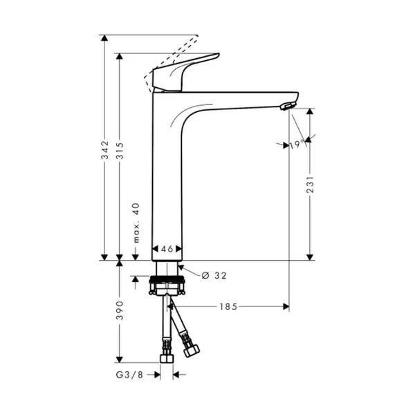 Hansgrohe Focus E 230 Смеситель для умывальника, хром (31532000) Hansgrohe Focus E 230 Смеситель для умывальника, хром (31532000)