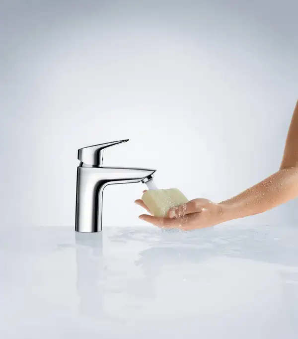 Смеситель для раковины 70 Hansgrohe Logis Coolstart (цвет - хром), с донным клапаном 71072000 Смеситель для раковины 70 Hansgrohe Logis Coolstart (цвет - хром), с донным клапаном 71072000