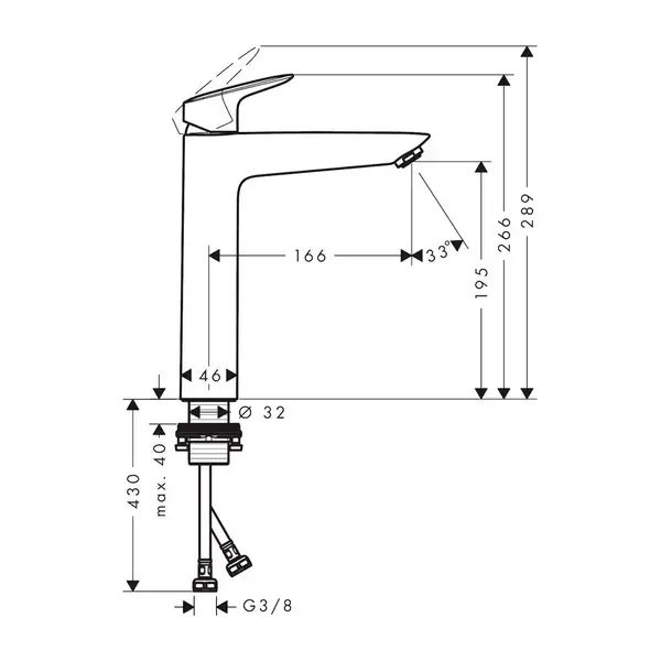 Hansgrohe Logis Смеситель для раковины, черный матовый (71091670) Hansgrohe Logis Смеситель для раковины, черный матовый (71091670)