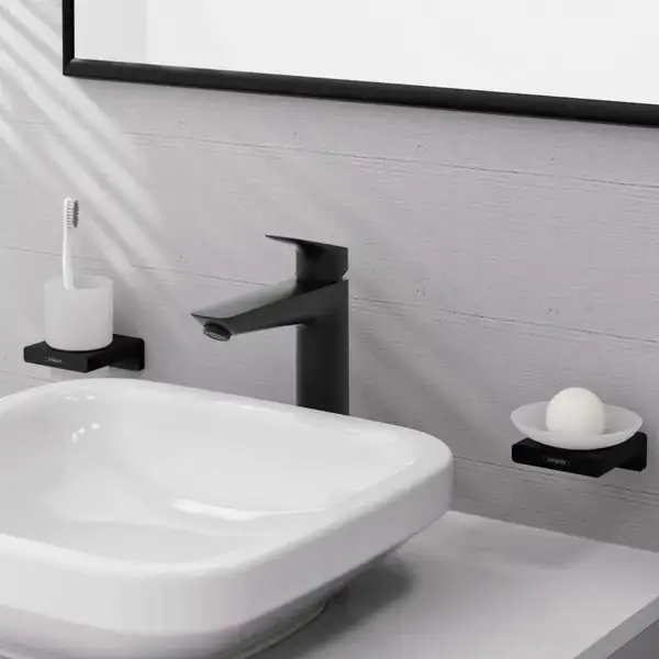 Hansgrohe Logis Смеситель для раковины, черный матовый (71091670) Hansgrohe Logis Смеситель для раковины, черный матовый (71091670)