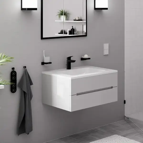 HANSGROHE Logis 100 Смеситель для раковины, черный матовый (71100670) HANSGROHE Logis 100 Смеситель для раковины, черный матовый (71100670)