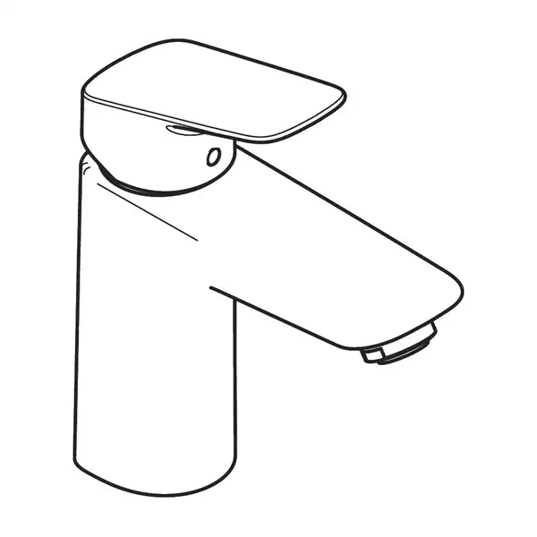 Смеситель для раковины 100 Hansgrohe Logis (цвет - чёрный матовый), без донного клапана 71101670 Смеситель для раковины 100 Hansgrohe Logis (цвет - чёрный матовый), без донного клапана 71101670