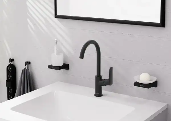 HANSGROHE Logis Смеситель для раковины, черный матовый (71131670)