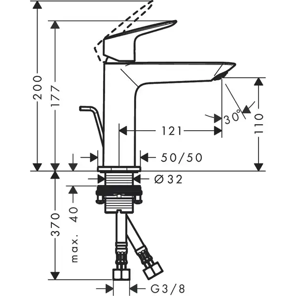 Hansgrohe Logis 110 Смеситель для умывальника, хром (71251000) Hansgrohe Logis 110 Смеситель для умывальника, хром (71251000)