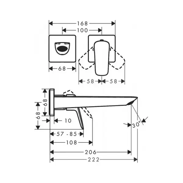 Hansgrohe Logis Смеситель для умывальника, хром (71256000) Hansgrohe Logis Смеситель для умывальника, хром (71256000)