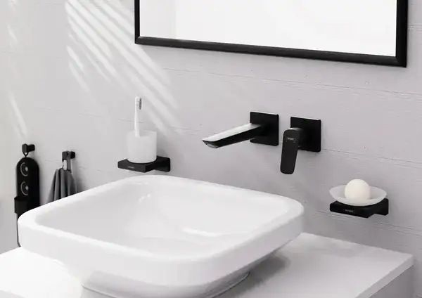 Hansgrohe Logis Fine Смеситель для раковины, черный матовый (71256670) Hansgrohe Logis Fine Смеситель для раковины, черный матовый (71256670)