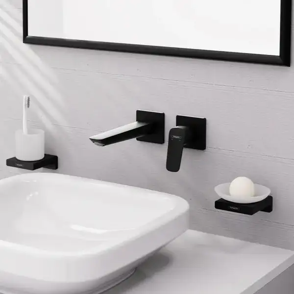 Hansgrohe Logis Fine Смеситель для раковины, черный матовый (71256670) Hansgrohe Logis Fine Смеситель для раковины, черный матовый (71256670)