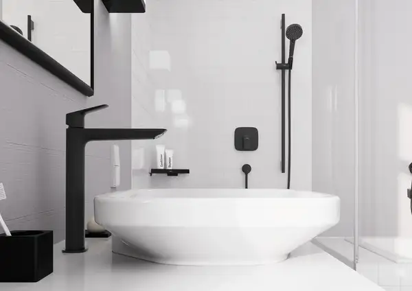 Hansgrohe Logis Fine Смеситель для раковины, черный матовый (71258670) Hansgrohe Logis Fine Смеситель для раковины, черный матовый (71258670)