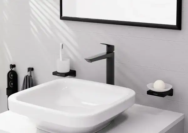 Hansgrohe Logis Fine Смеситель для раковины, черный матовый (71258670) Hansgrohe Logis Fine Смеситель для раковины, черный матовый (71258670)